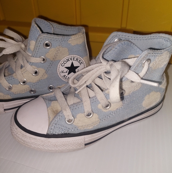 Converse Blue and White High-Top Sneakers - Picture 2 of 6